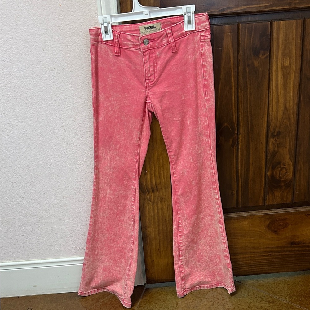 Girls Rock & Roll denim pink Flared Jeans